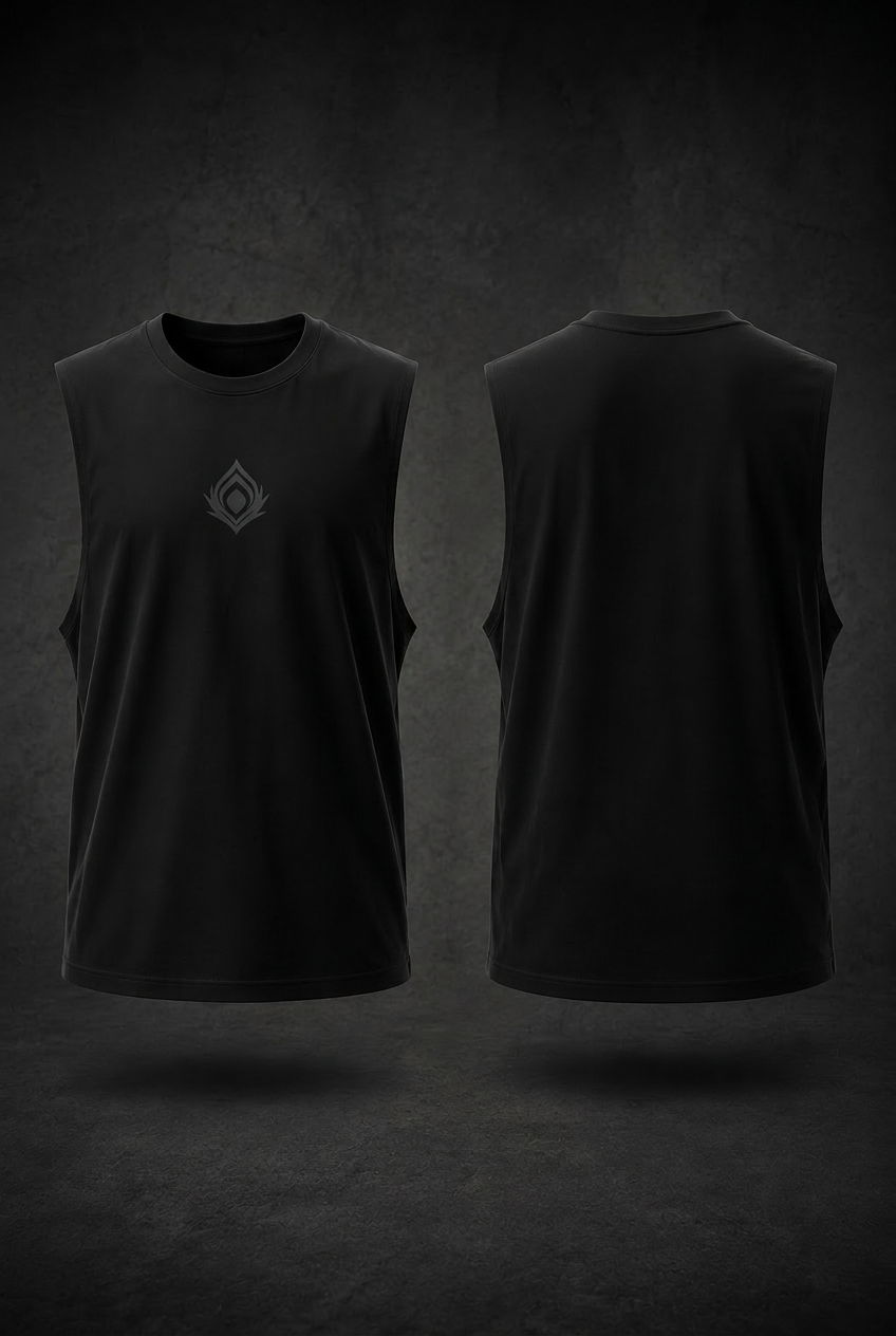 The Core Sleeveless Training Tee — Dark Monk