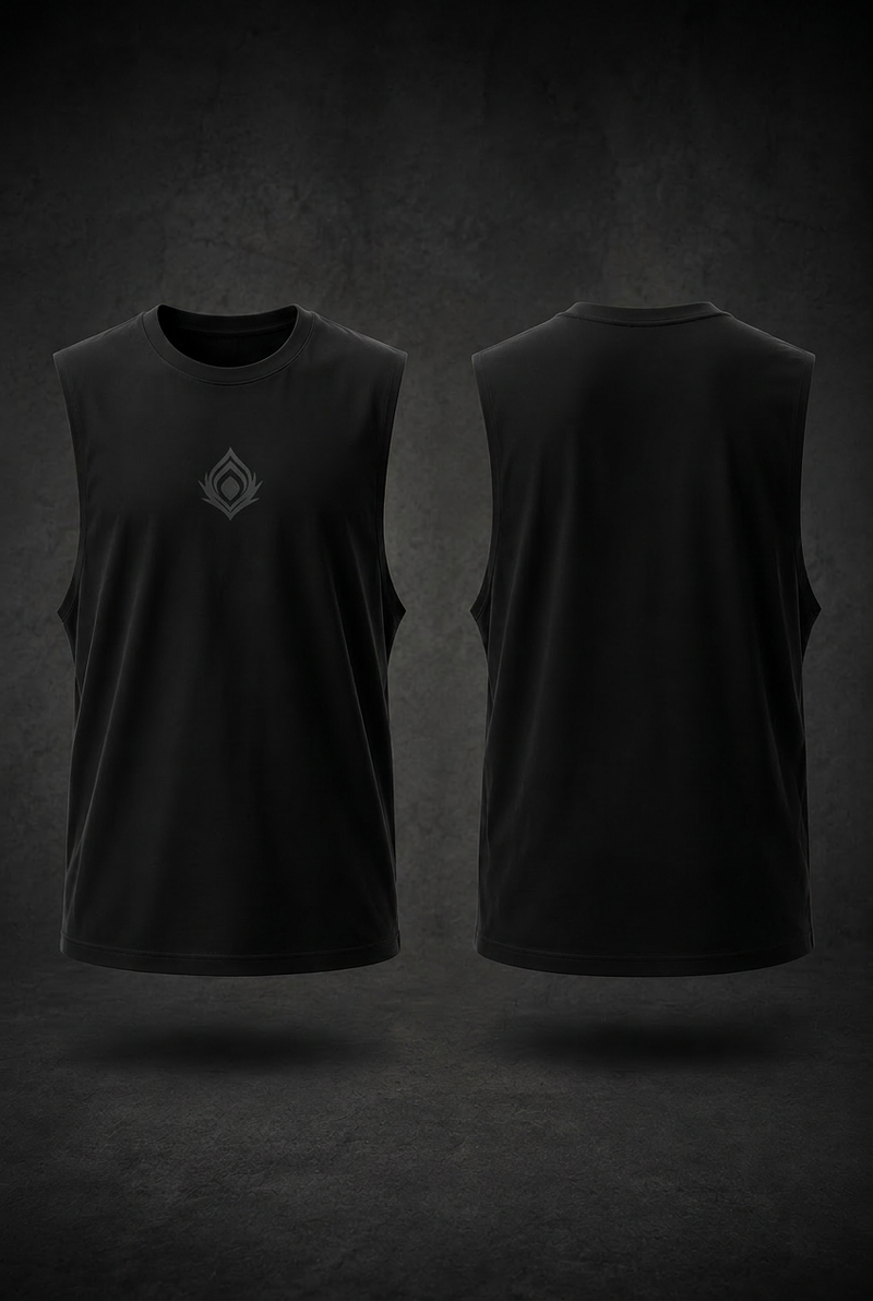 The Core Sleeveless Training Tee — Dark Monk