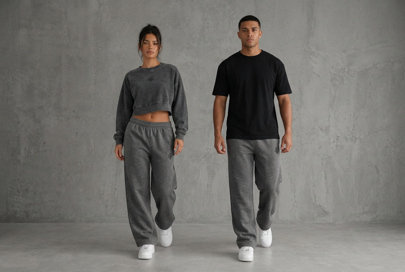 Dark Monk Wide Leg Sweatpants